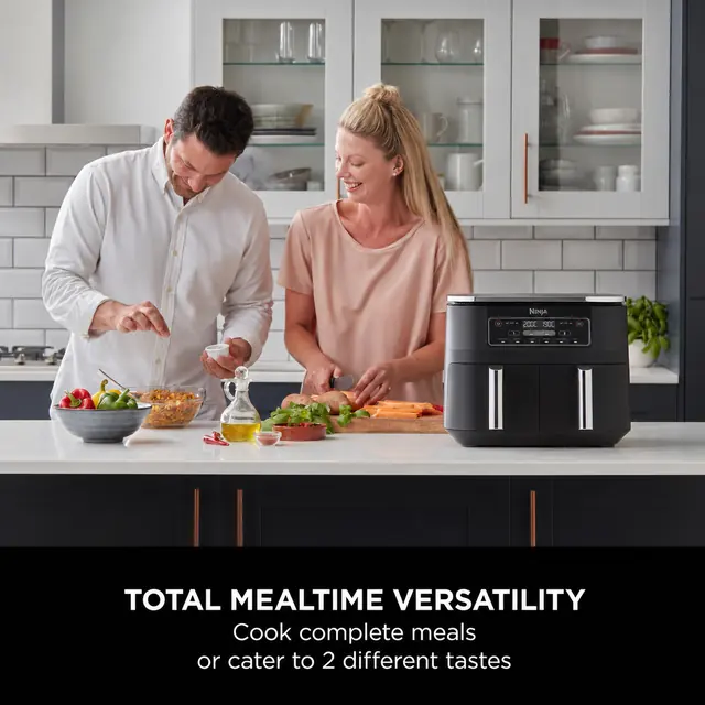 12L Dual Zone Digital Air Fryer with 2 Drawers – 6-in-1, Oil-Free Cooking, Air Fry, Max Crisp, Roast, Bake, Reheat & Dehydrate – Black — related product