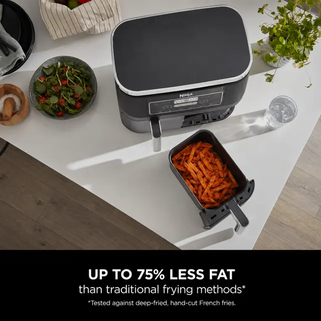 12L Dual Zone Digital Air Fryer with 2 Drawers – 6-in-1, Oil-Free Cooking, Air Fry, Max Crisp, Roast, Bake, Reheat & Dehydrate – Black — related product